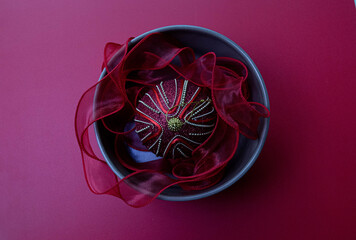 Gilded Crimson Ornament