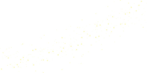 Radiant golden dust sparkles with tiny glowing particles floating in the air. Its magical effect adds charm to any festive or fantasy scene. PNG transparent background allows seamless integration.