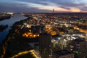 Obraz premium Evening view of Budapest, Hungary