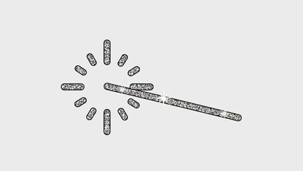 Magic Wand: A digitally crafted image of a sparkling wand with emanating star-like energy bursts. Enchanting and ethereal.