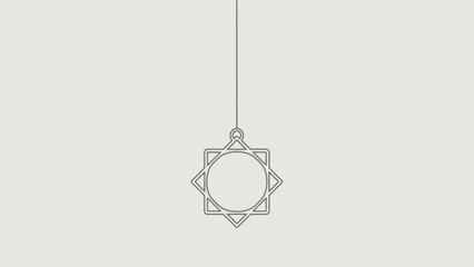 Islamic geometric Ornament: A minimal overhead shot of an Islamic geometric ornament, its intricate design set against a neutral backdrop, offers a glimpse into cultural heritage.