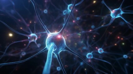 Abstract blue fractal wave pattern illustrating DNA and a futuristic glowing brain design - Powered by Adobe