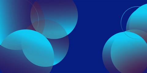 Minimal geometric background. Blue elements with fluid gradient. Dynamic shapes composition. Eps10 vector