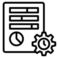 Productivity report outline icon vector design illustrator
