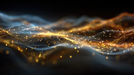 seamless data flow abstract visualization of interconnected digital streams merging into a unified whole an abstract visualization of glowing interconnected digital streams of light flowing and