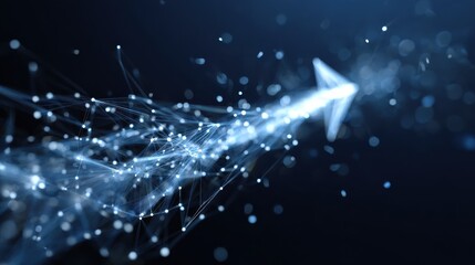 arrow technology data future digital network connection abstract blue