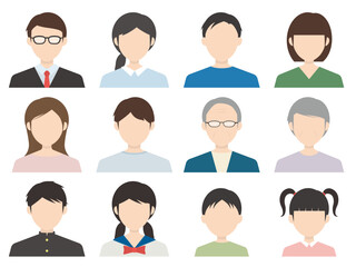 Scalable Vector Graphics (SVG) Collection of Modern User Avatars: Minimal Profile Icons