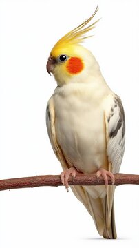Crested cockatiel perched