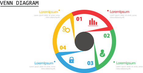 Modern Circle chart infographic template 