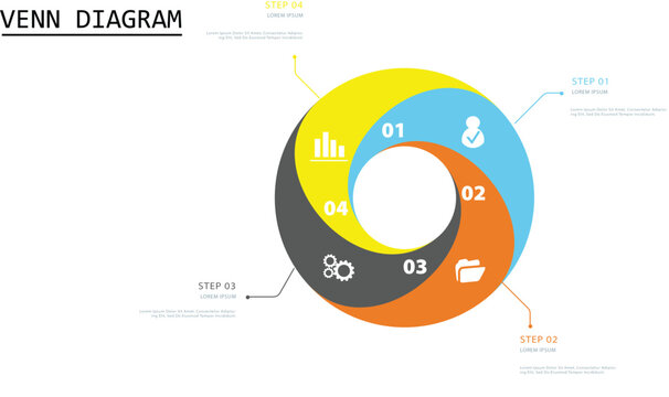Circle Venn diagram infographic