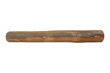 Old wooden log with knots is isolated.