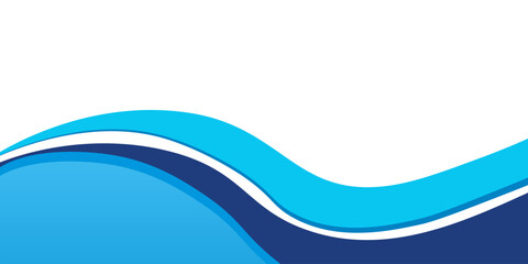 Design blue and white business wave banner background abstract