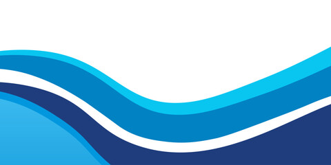 Design blue and white business wave banner background abstract simple