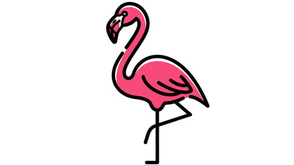 pink flamingo vector