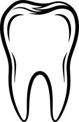 Single Black Outline Eye Vision Icon Vector