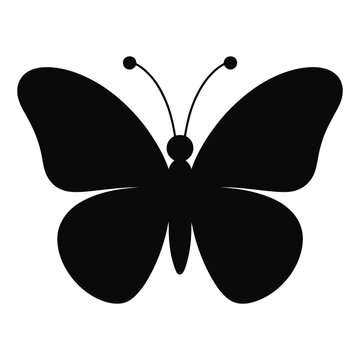 Elegant Butterfly Silhouette Vector Illustration
