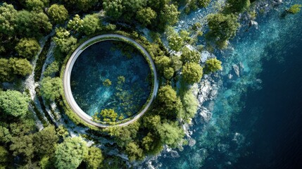 innovative green technology nature digital art sustainable environment aerial view ecofriendly concepts