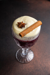 A delicious alcoholic cocktail at the bar. The bartender prepares cocktails