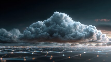 cloud computing transfer big data on internet futuristic digital technology generative ai