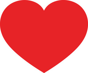 Red Heart Symbol Icon for Love, Romance, and Affection Designs