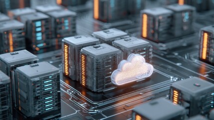 digital cloud computing network with interconnected server blocks and data transfer technology for global storage processing and big data management