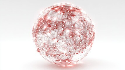 glowing digital world network illustration isolated on white background png ai generated