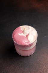 A delicious alcoholic cocktail at the bar. The bartender prepares cocktails