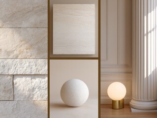 A modern classic interior design theme with a focus on textures, colors, and unique shapes, enhancing the elegance of the space