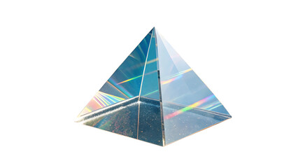 Prism: A crystal prism displays the beauty of light refraction, showcasing a spectrum of colors and illuminating the science of optics.