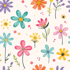 seamless pattern with flowers