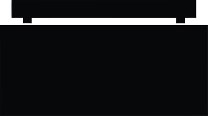 Simple modern nightstand vector icon, bedroom end table, minimalist furniture silhouette graphic