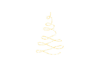 Festive Sketch Xmas Tree PNG &ndash; Decorative Hand-Drawn Holiday Icon for Cards and Designs