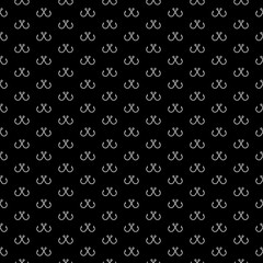 Fishing hook seamless pattern isolated on black background
