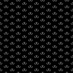 Fishing hook seamless pattern isolated on black background