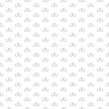 Fishing hook seamless pattern isolated on white background