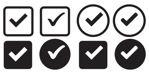 Set of approved check sign, icons of approval check ,set of tick mark icon, set of ticks icon, set of tick, quality sign, quality check, quality check icon, © Mr. 786