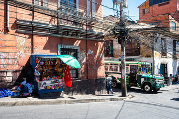 street view of la paz city, Bolivia