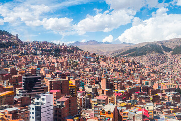 street view of la paz city, Bolivia