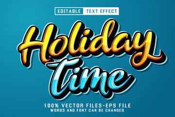 Happy Holiday Editable Text Effect