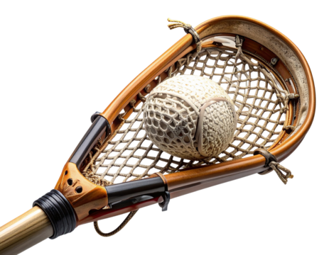  Lacrosse Stick and Ball Close-Up - Powered by Adobe