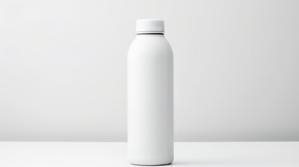 white plastic bottle isolated