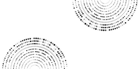 Dotted gradient vector illustration, white and black halftone background, horizontal seamless dotted lines, monochrome dots texture backdrop, retro effect. modern