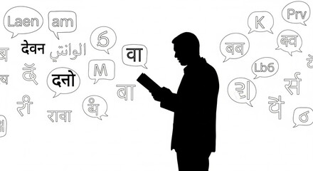 Business people with laptop communicating on social network icons and technology concept vector illustration