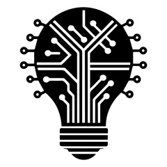 Digital Idea Lightbulb Icon