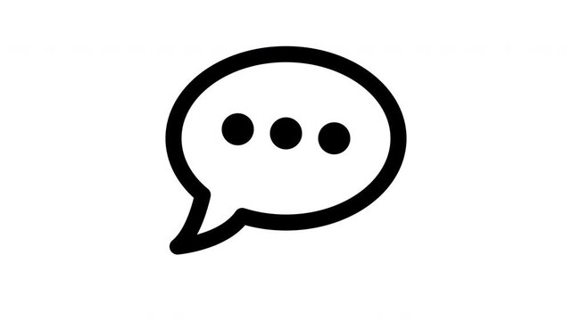 Comment Message Icon animation for Chat, User Feedback, Social Media, and Digital Communication Interface