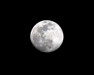 Obraz premium Bright Full Moon in Night Sky