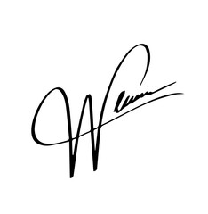 Overall Style and Form: The image features a highly stylized logo or signature, drawn with thick, flowing, connected lines, resembling calligraphy or artistic cursive.