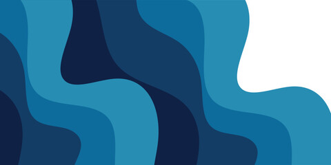 Sea waves layered vector background. poster, web, cover, flayer