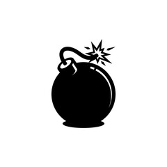 Bomb simple design on white background 