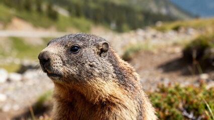 marmot in the mountains